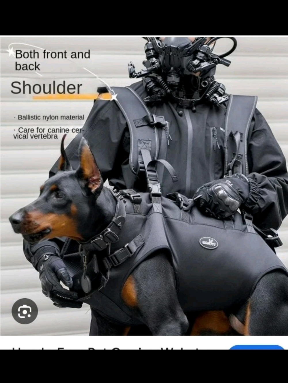 Wakytu Pet Harness, Sling, Backpack, Carrier, Dog Mobility Assist, Nail Cutting